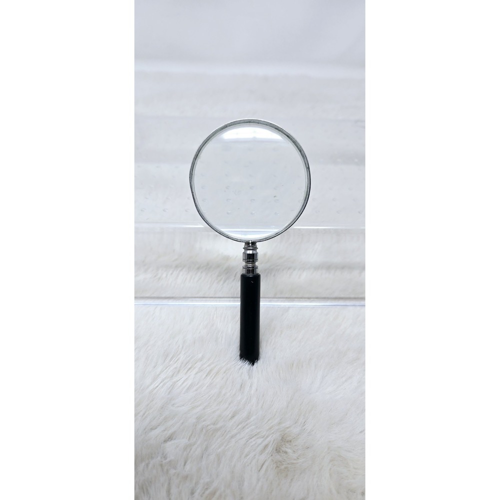 Vintage 4.5" Magnifying Glass Black Bakelite Handle Detective Prop‎
